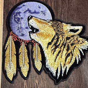 PATCH Wolf and Moon Embroidered Patch